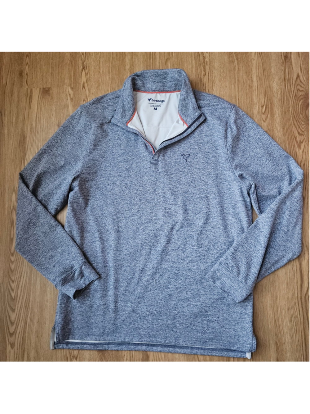 Birddogs Midweight Quarter Zip Pullover Navy Heather Mens Medium Athleisure